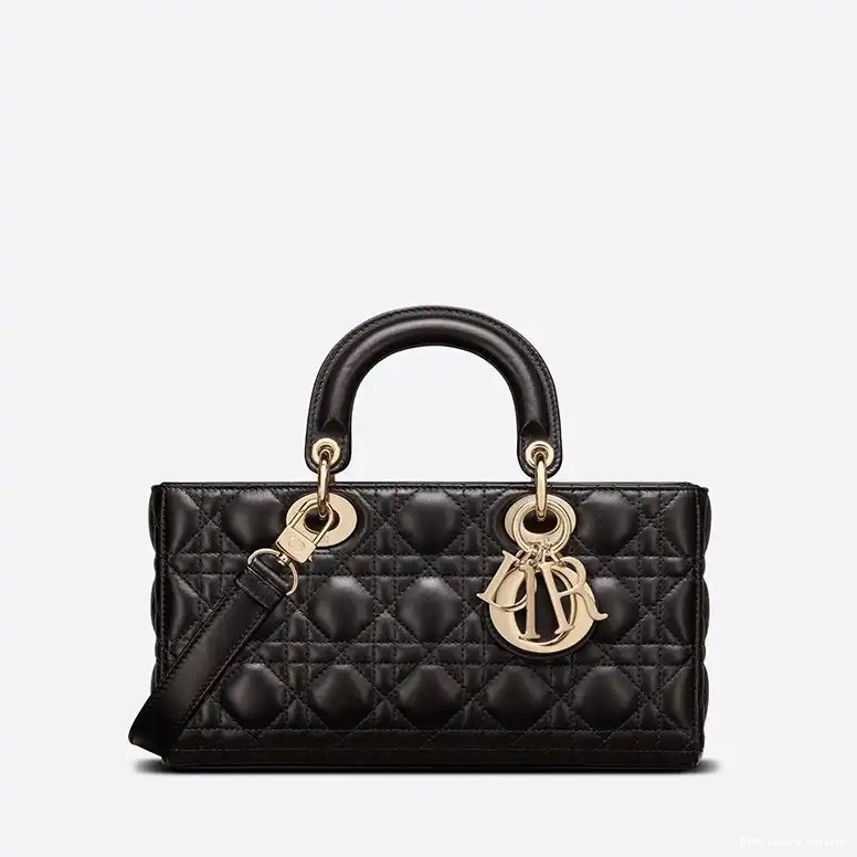 Cheap Lady Cannage Lambskin Medium D-Joy Black Bag 0703 Luxury